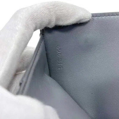 Pre-owned Celine Gray Leather Wallet (tri-fold) ()