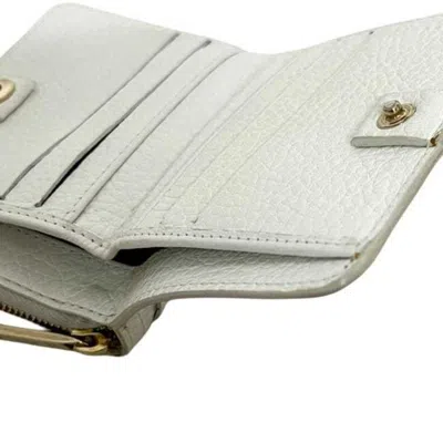 Pre-owned Celine White Leather Wallet (bi-fold) ()