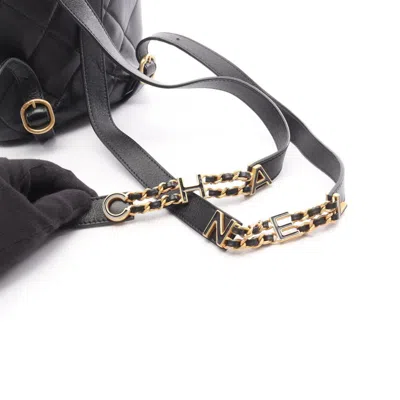 Pre-owned Chanel Black Leather Backpack ()