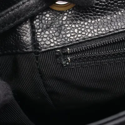 Pre-owned Chanel Black Leather Backpack Handbag ()