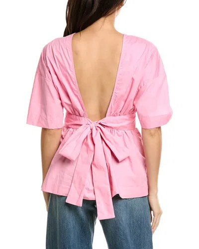 Estellina Solid Blouse In Pink