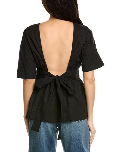 Estellina Solid Blouse In Black