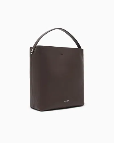 Giorgio Armani Shoulder Bag In Leather With Split Leather Lining In Pattern