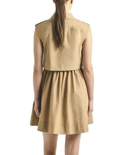 Derek Lam 10 Crosby Sequoia Sleeveless Mini Shirtdress In Neutral