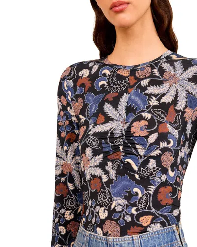 Ulla Johnson Neri Ruched Top In Multi