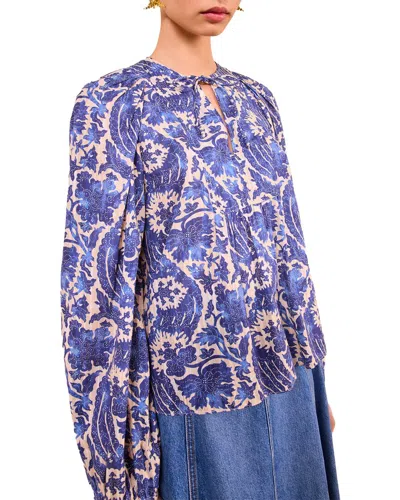 Ulla Johnson Brea Blouse In Blue