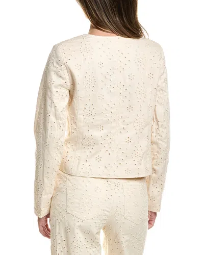 Cece Broderie Jacket In White
