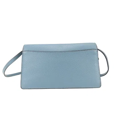 Pre-owned Coach Blue Leather Chain/shoulder Wallet ()
