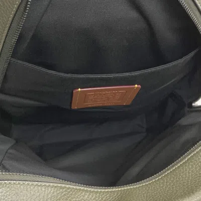Pre-owned Coach Khaki Leather Backpack () In Brown