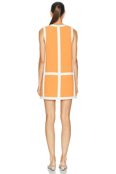 Alexis Estara Geometric-pattern Mini Dress In Orange