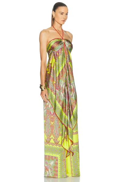 Alexis Paisley-print Halterneck Top In Multi