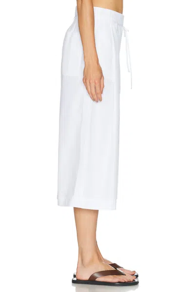 Jacquemus Le Marin High-rise Cotton-poplin Wide-leg Shorts In White