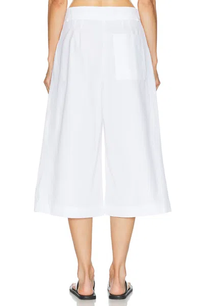 Jacquemus Le Marin High-rise Cotton-poplin Wide-leg Shorts In White