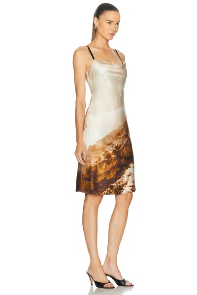Staud Evangeline Silk Dress In Multi