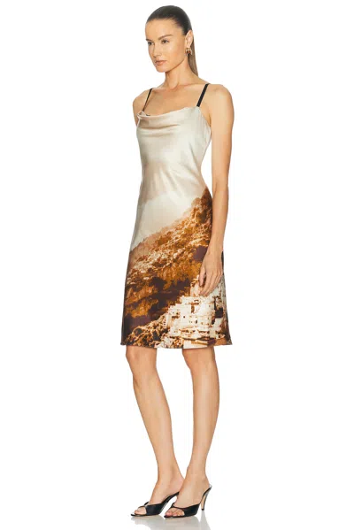 Staud Evangeline Silk Dress In Multi