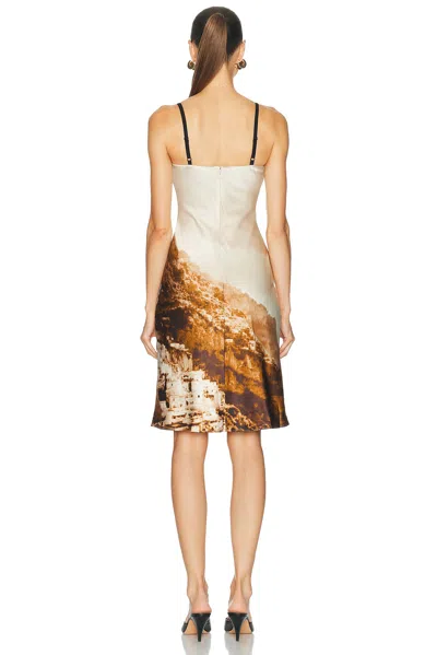 Staud Evangeline Silk Dress In Multi