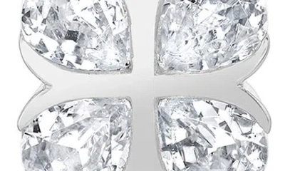 Crislu Pear Shape 4-stone Stud Earrings In Silver