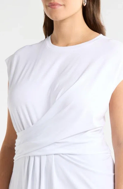 Nordstrom Cap Sleeve Drape Front Top In Multi
