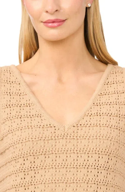 Halogenr Halogen(r) Openwork Sleeveless Sweater In Brown