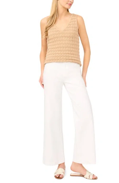Halogenr Halogen(r) Openwork Sleeveless Sweater In Brown
