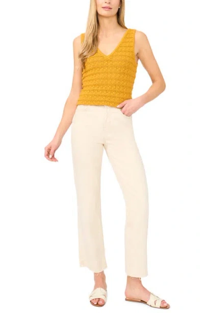 Halogenr Halogen(r) Openwork Sleeveless Sweater In Yellow