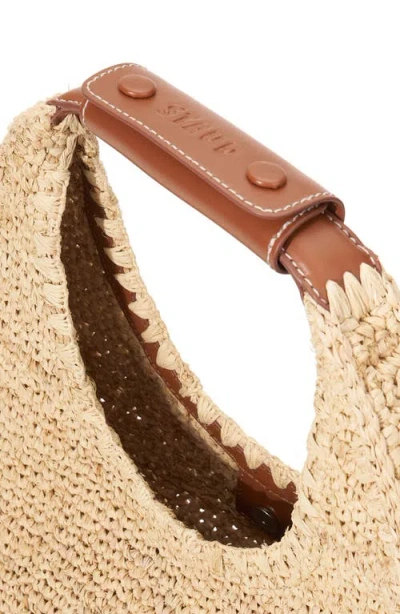 Staud Moon Raffia Tote In Brown