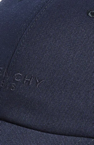 Givenchy Embroidered Logo Adjustable Baseball Cap In Blue