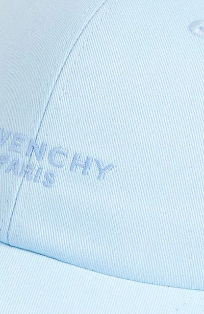 Givenchy Embroidered Logo Adjustable Baseball Cap In Blue