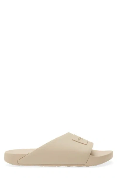 Givenchy Rubber Slide Mules Flat Open Toe Label In Neutral