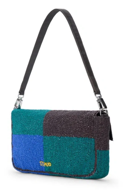 Staud Timmy Convertible Shoulder Bag Conch Shell In Blue