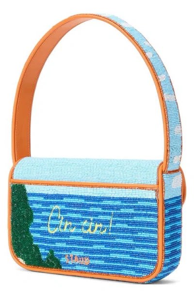 Staud Tommy Beaded Shoulder Bag In Multi