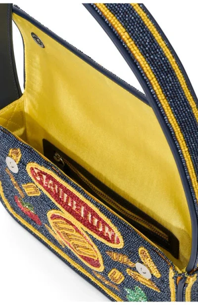 Staud Tommy Small Beaded Shoulder Bag In Multi