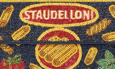 Staud Tommy Small Beaded Shoulder Bag In Multi