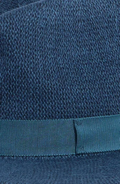 Brixton Lyons Packable Fedora In Blue