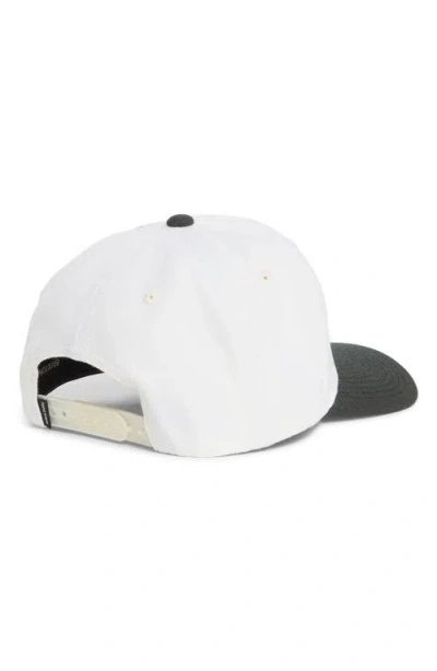 Brixton Crest X Mp Snapback Baseball Cap In White