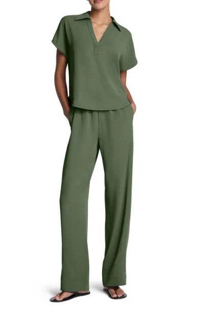Spanx ® Oversize Short Sleeve Collared Shirt In Green