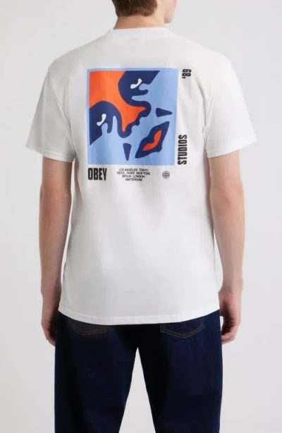 Obey Make Art Not War Graphic T-shirt In Multi