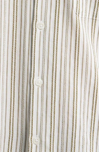 Obey Evans Stripe Camp Shirt In Multi