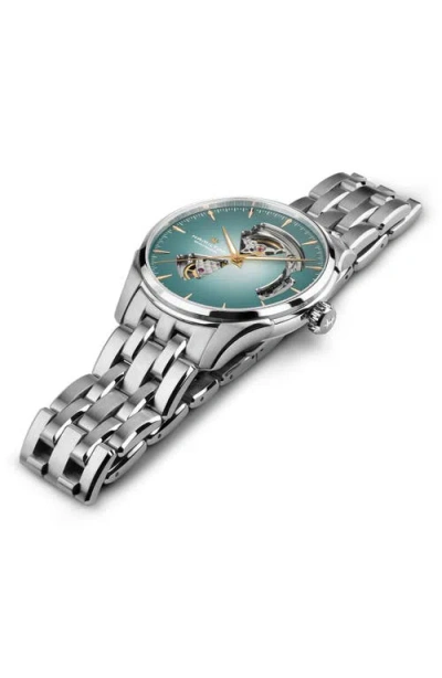 Hamilton Jazzmaster Open Heart Auto 40mm Blue Dial In Metallic