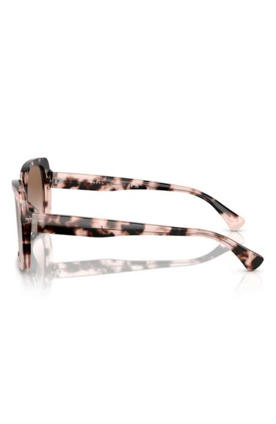 Ralph 55mm Gradient Rectangular Sunglasses In Pink