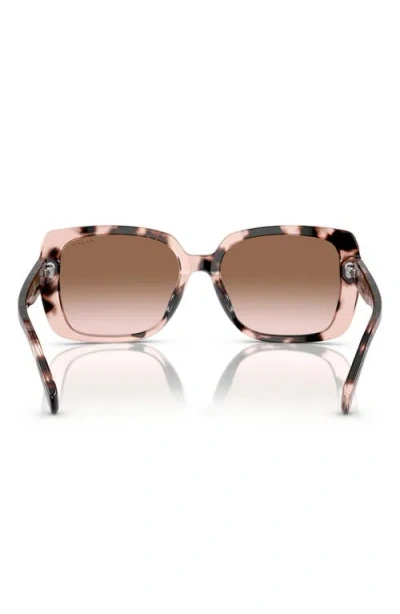 Ralph 55mm Gradient Rectangular Sunglasses In Pink