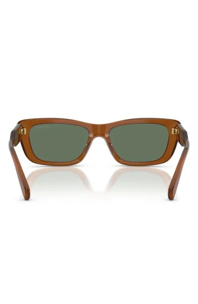 Miu Miu 56mm Rectangular Sunglasses In Brown