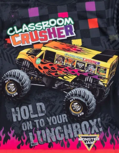 Monster Jam Athletic Jersey Graphic T-shirt In Black