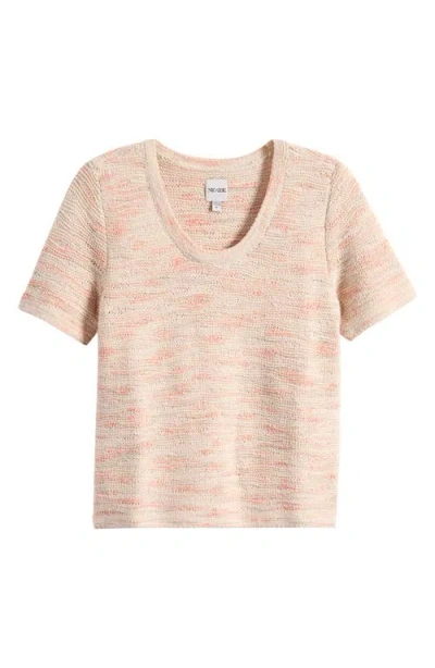 Nic + Zoe Nic+zoe Textured Wave Sweater In Pink