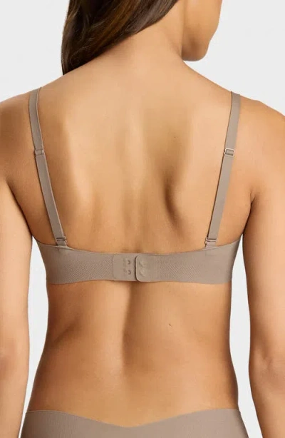 Commando Rib Bralette In Brown