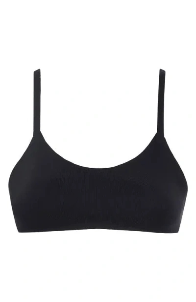 Commando Rib Bralette In Black