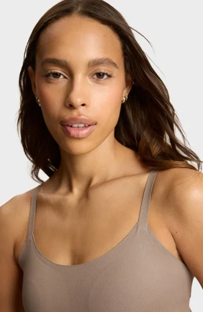 Commando Rib Bralette In Brown