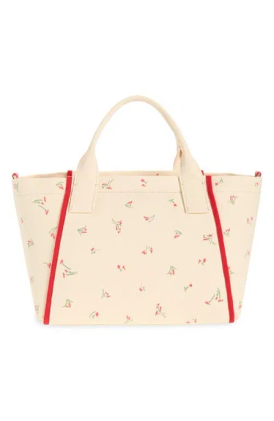 Kate Spade Dash Floral-print Canvas Tote Bag In Neutral