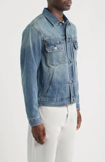 Ag Sid Denim Trucker Jacket In Blue