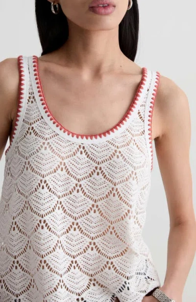 Ag Bianca Openwork Tank In Neutral